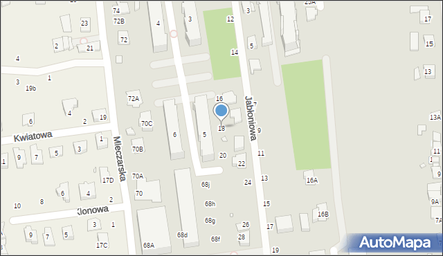 Piaseczno, Jabłoniowa, 18, mapa Piaseczno