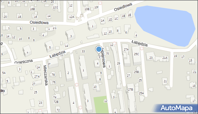 Piaseczno, Jabłoniowa, 2, mapa Piaseczno