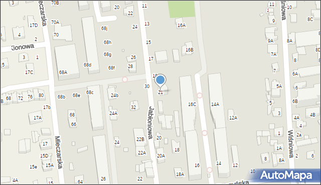 Piaseczno, Jabłoniowa, 21, mapa Piaseczno