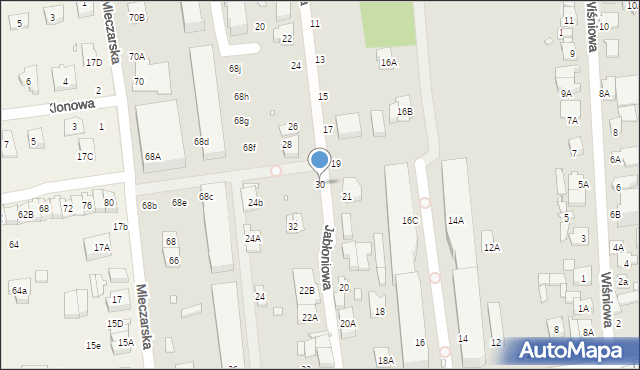 Piaseczno, Jabłoniowa, 30, mapa Piaseczno