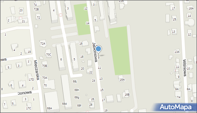 Piaseczno, Jabłoniowa, 9, mapa Piaseczno