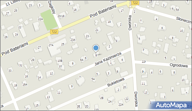 Piaseczno, Jana Kazimierza, 4, mapa Piaseczno