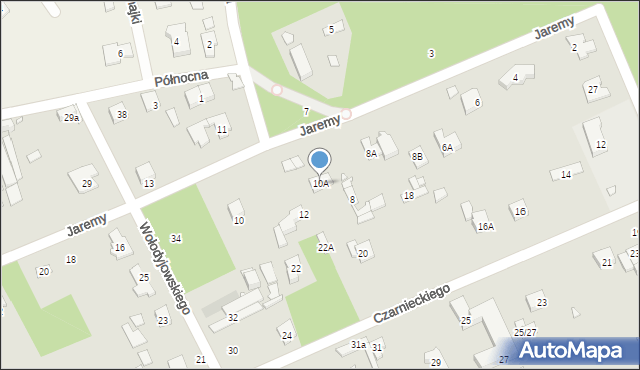 Piaseczno, Jaremy, 10A, mapa Piaseczno