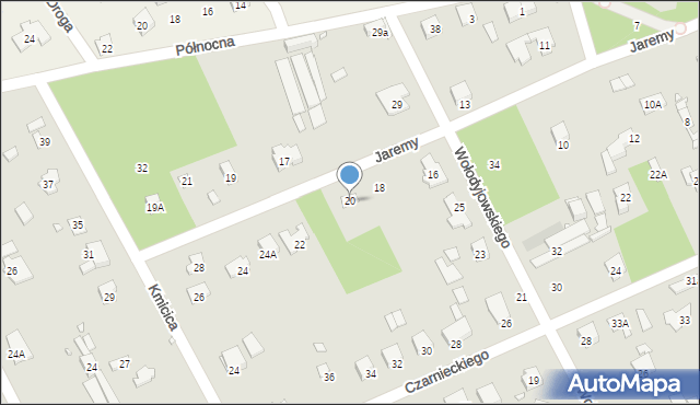 Piaseczno, Jaremy, 20, mapa Piaseczno