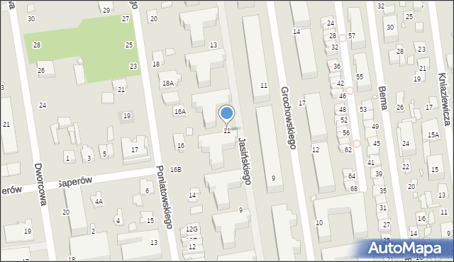 Piaseczno, Jasińskiego, gen., 11, mapa Piaseczno