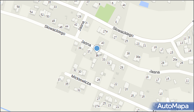 Piasek, Jasna, 35, mapa Piasek