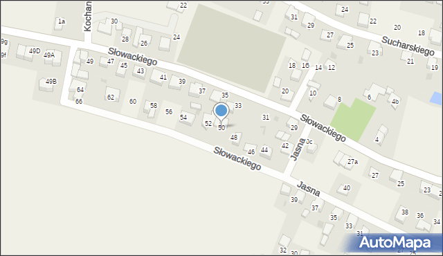 Piasek, Jasna, 50, mapa Piasek