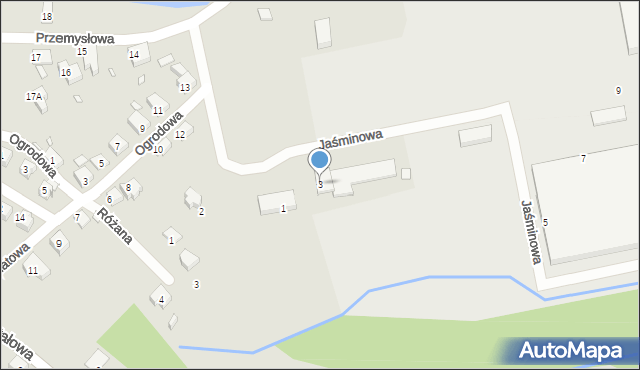 Piechowice, Jaśminowa, 3, mapa Piechowice