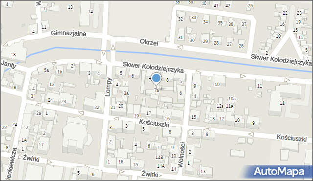 Piekary Śląskie, Janty Józefa, 7a, mapa Piekary Śląskie