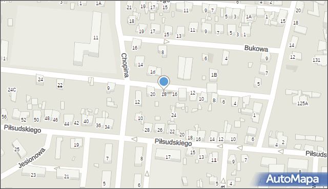 Piekary Śląskie, Jaworowa, 18, mapa Piekary Śląskie