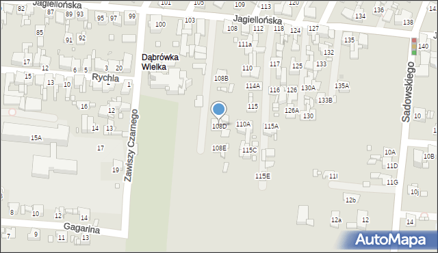 Piekary Śląskie, Jagiellońska, 108D, mapa Piekary Śląskie