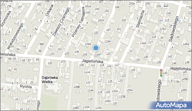 Piekary Śląskie, Jagiellońska, 113, mapa Piekary Śląskie