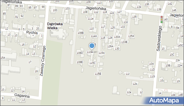 Piekary Śląskie, Jagiellońska, 115B, mapa Piekary Śląskie