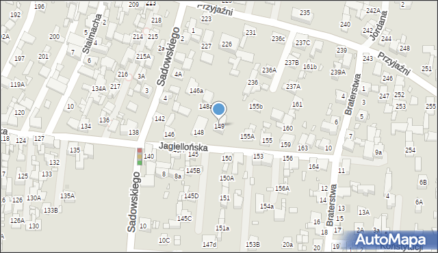 Piekary Śląskie, Jagiellońska, 149, mapa Piekary Śląskie