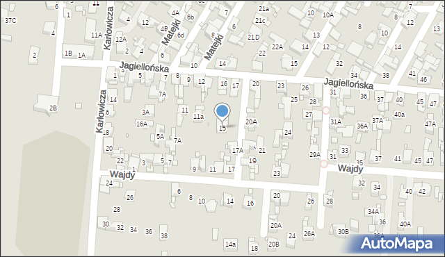 Piekary Śląskie, Jagiellońska, 15, mapa Piekary Śląskie
