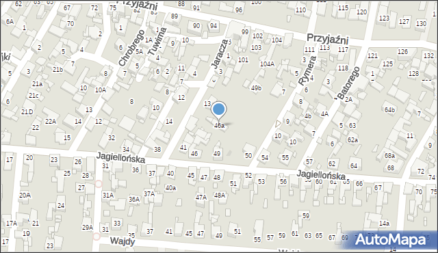 Piekary Śląskie, Jagiellońska, 46a, mapa Piekary Śląskie