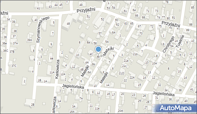 Piekary Śląskie, Jagiellońska, 6c, mapa Piekary Śląskie