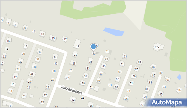 Piekoszów, Jarzębinowa, 37, mapa Piekoszów