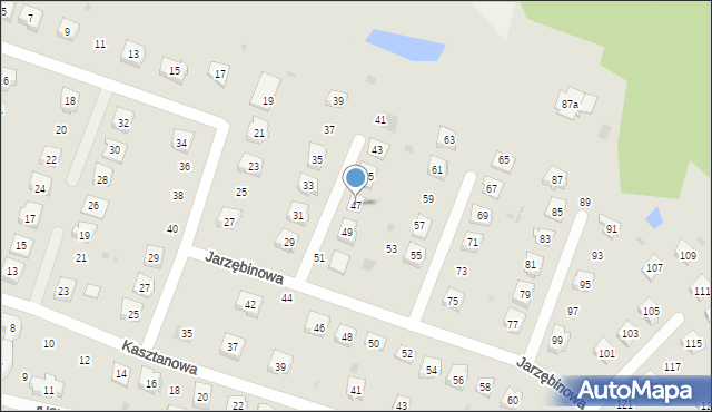 Piekoszów, Jarzębinowa, 47, mapa Piekoszów