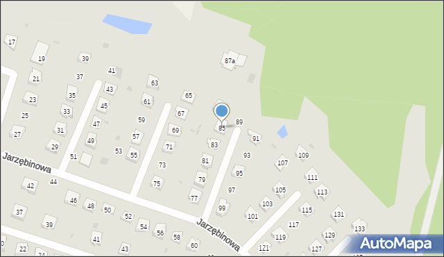 Piekoszów, Jarzębinowa, 85, mapa Piekoszów