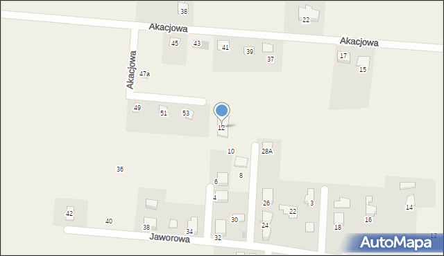 Pierściec, Jarzębinowa, 12, mapa Pierściec