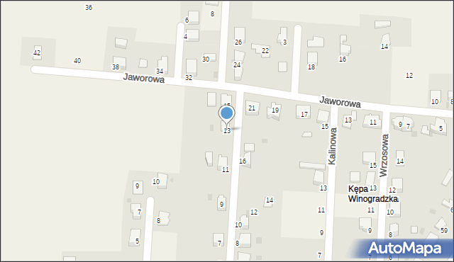 Pierściec, Jaśminowa, 13, mapa Pierściec