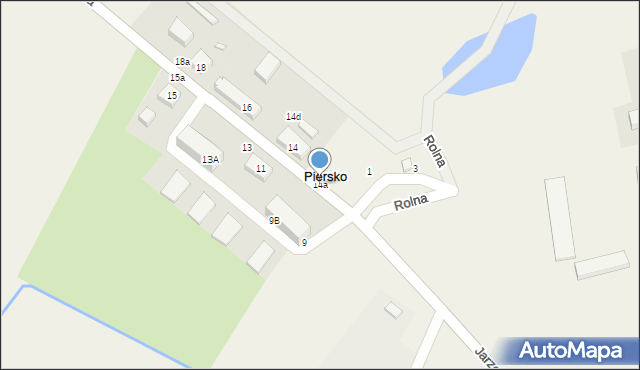 Piersko, Jarzębinowa, 14a, mapa Piersko