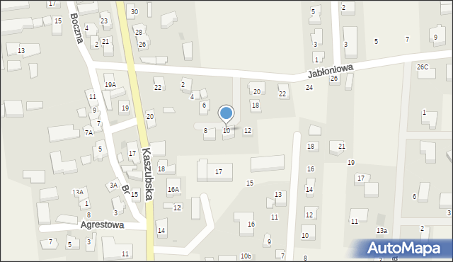 Pierwoszyno, Jabłoniowa, 10, mapa Pierwoszyno