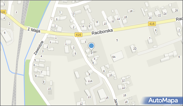 Pietrowice Wielkie, Janowska, 2, mapa Pietrowice Wielkie