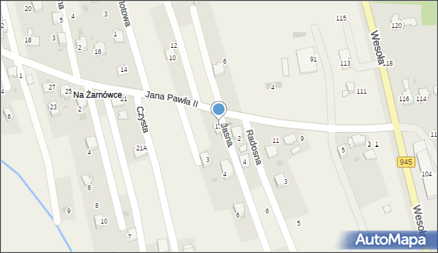 Pietrzykowice, Jana Pawła II, 13, mapa Pietrzykowice