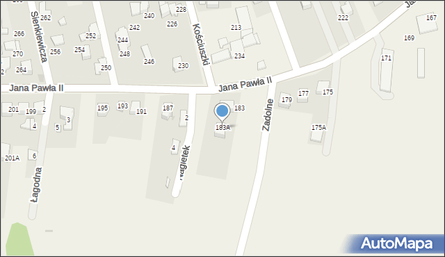 Pietrzykowice, Jana Pawła II, 183A, mapa Pietrzykowice
