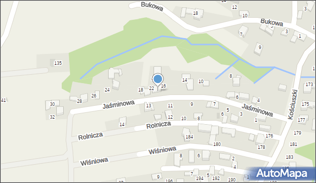 Pietrzykowice, Jaśminowa, 18A, mapa Pietrzykowice