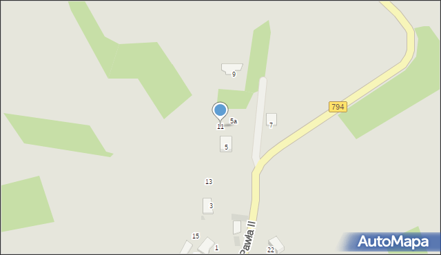 Pilica, Jana Pawła II, 11, mapa Pilica