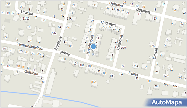 Piotrków Trybunalski, Jarzębinowa, 2, mapa Piotrków Trybunalski