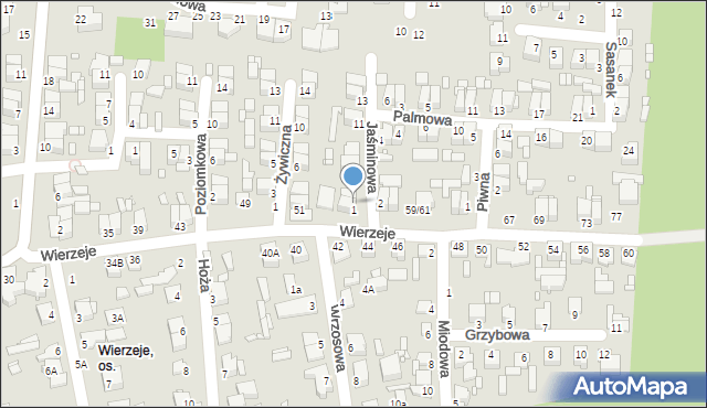 Piotrków Trybunalski, Jaśminowa, 3, mapa Piotrków Trybunalski