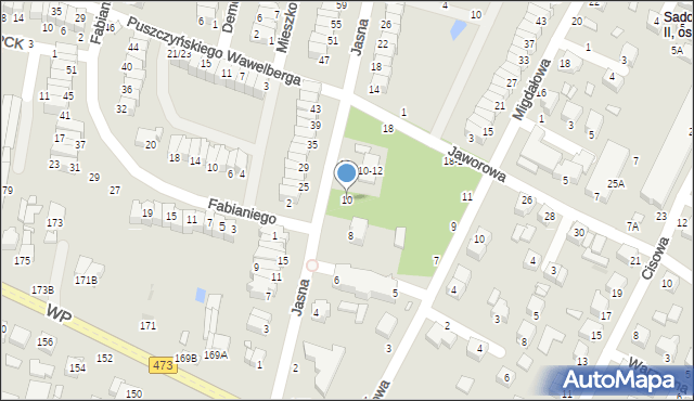 Piotrków Trybunalski, Jasna, 10, mapa Piotrków Trybunalski