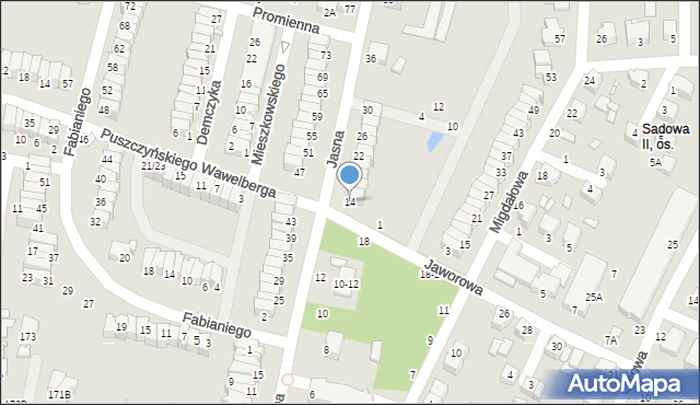 Piotrków Trybunalski, Jasna, 14, mapa Piotrków Trybunalski