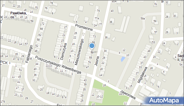 Piotrków Trybunalski, Jasna, 59, mapa Piotrków Trybunalski