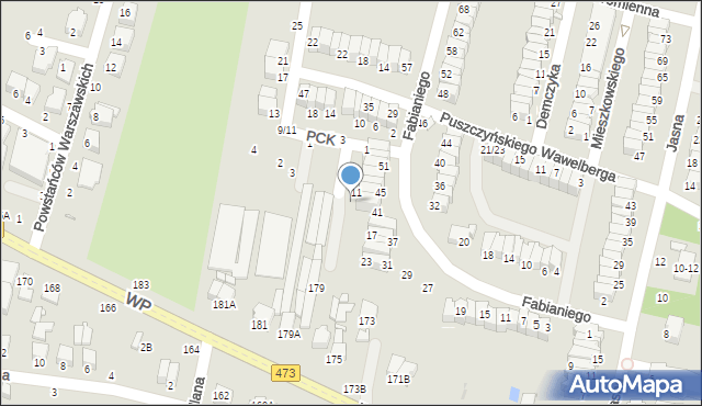 Piotrków Trybunalski, Jaszkowskiego Teofila, 13, mapa Piotrków Trybunalski