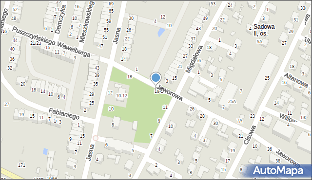 Piotrków Trybunalski, Jaworowa, 42, mapa Piotrków Trybunalski