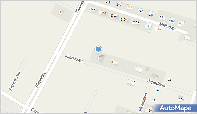 Piotrowice, Jagodowa, 3, mapa Piotrowice