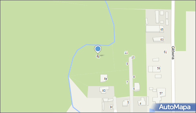 Piskórka, Jagodowa, 8g, mapa Piskórka