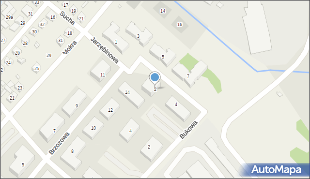 Plewiska, Jarzębinowa, 2, mapa Plewiska