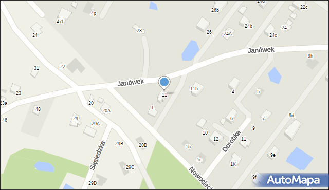 Płock, Janówek, 11, mapa Płock