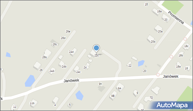 Płock, Janówek, 22c, mapa Płock