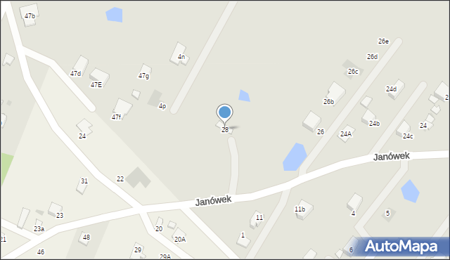 Płock, Janówek, 28, mapa Płock