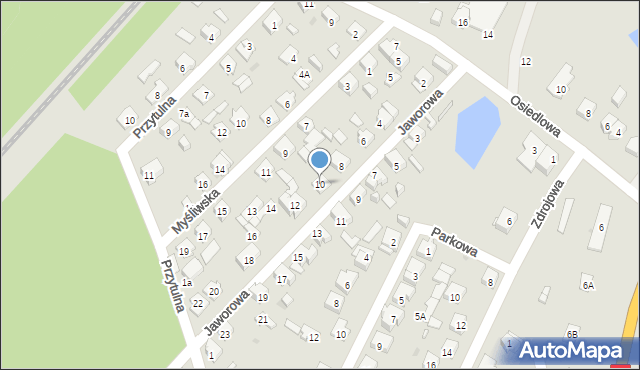 Płock, Jaworowa, 10, mapa Płock