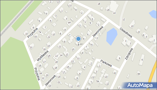 Płock, Jaworowa, 8, mapa Płock