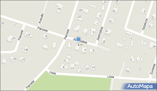 Płock, Jastrzębia, 4, mapa Płock