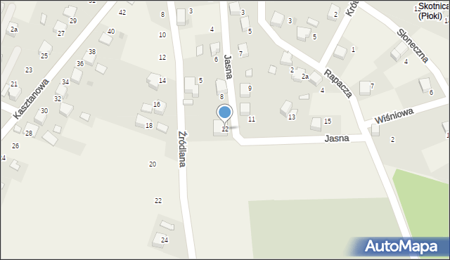 Płoki, Jasna, 12, mapa Płoki